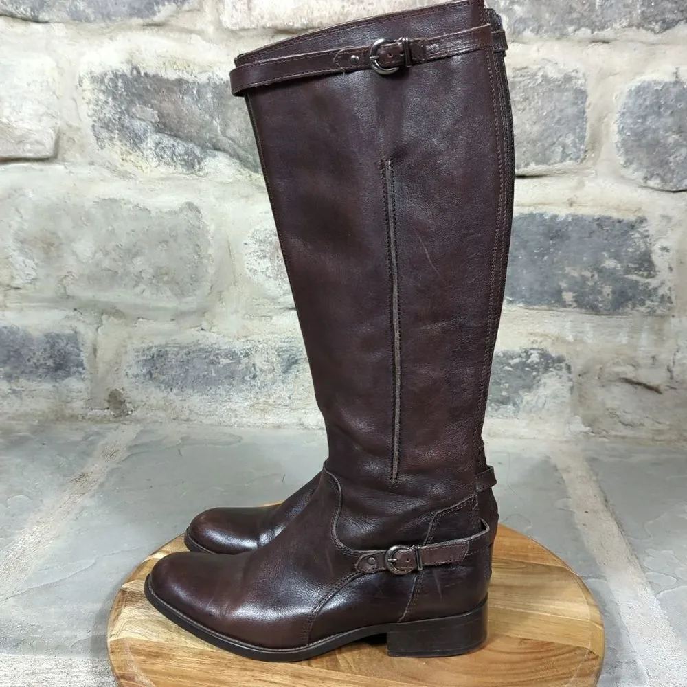 LAVORAZIONE Artigianale Brown leather riding‎ boots size 36